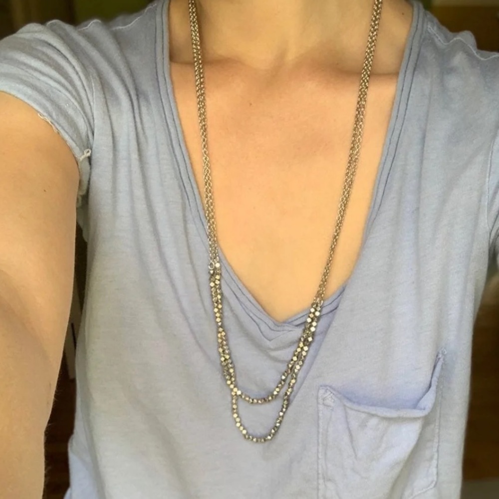 Lucky Brand Silver Long Necklace